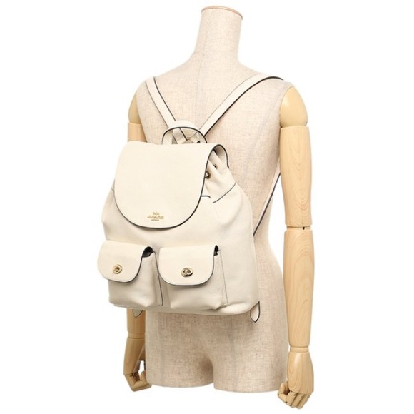 Coach Leather Billie White Chalk Backpack main image 6